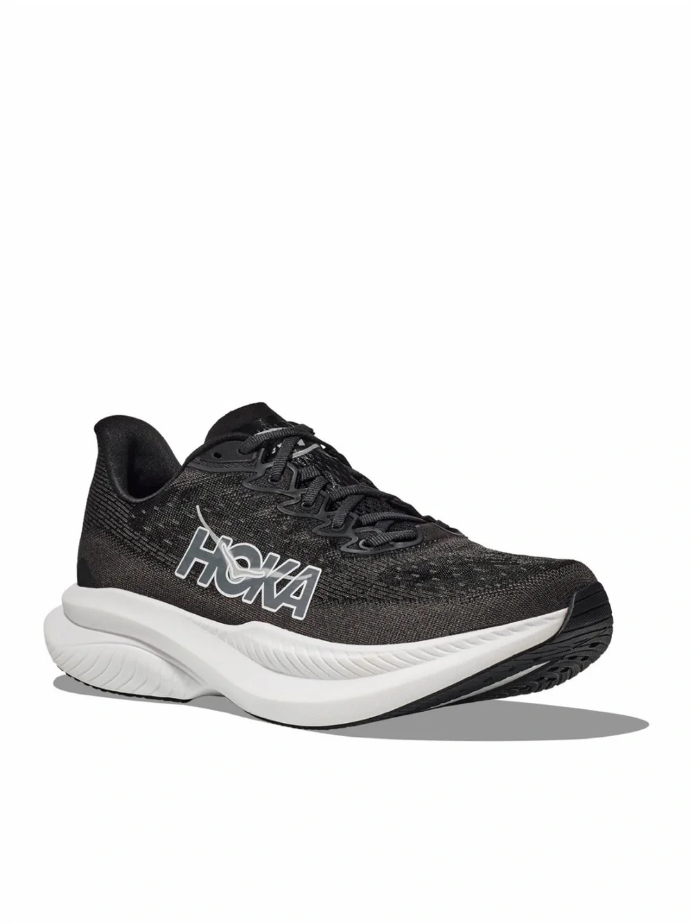 Hoka Women's Mach 6 Black and White Performance Running Shoe